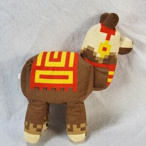 Minecraft Llama Plush Brown Stuffed Animal Toy Pixelated Video Game 11.5"